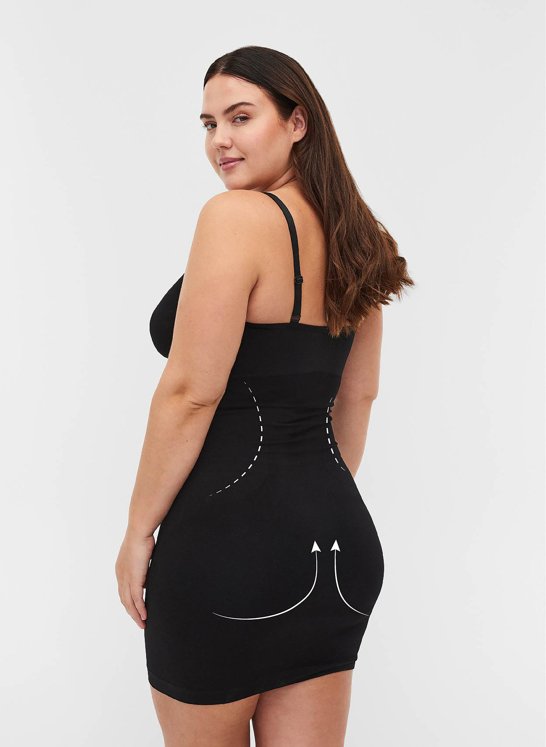 Shapewear kjole med tynde stropper