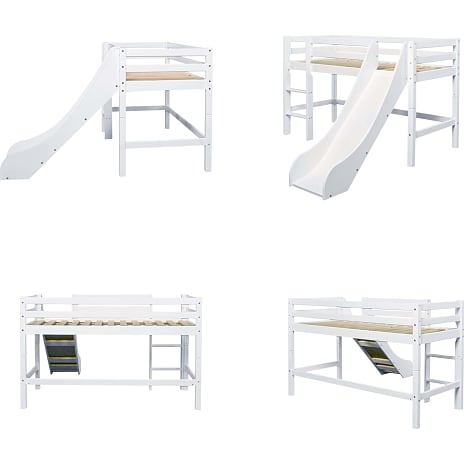 Hoppekids ECO Dream halvhøj seng med rutsjebane 70x160 cm