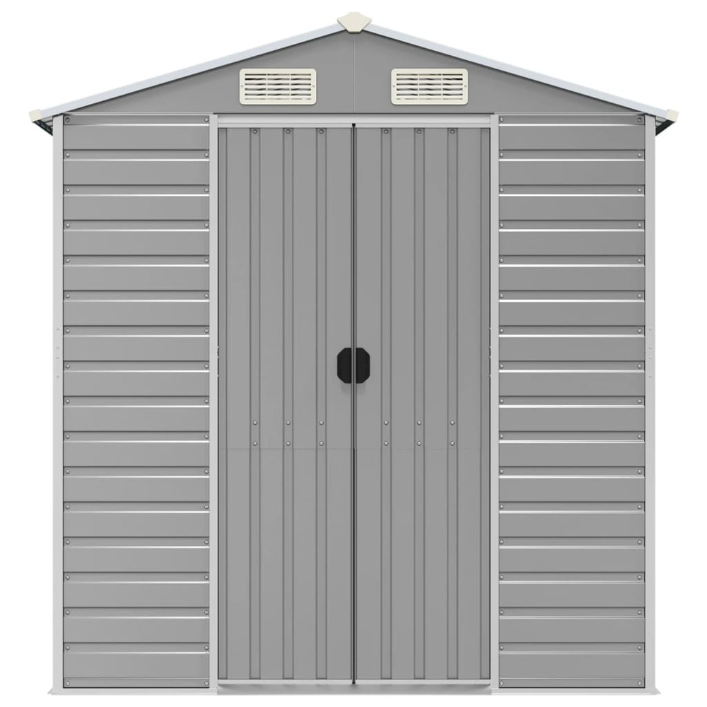 Abri de jardin gris clair 191x130x198 cm acier galvanisé
