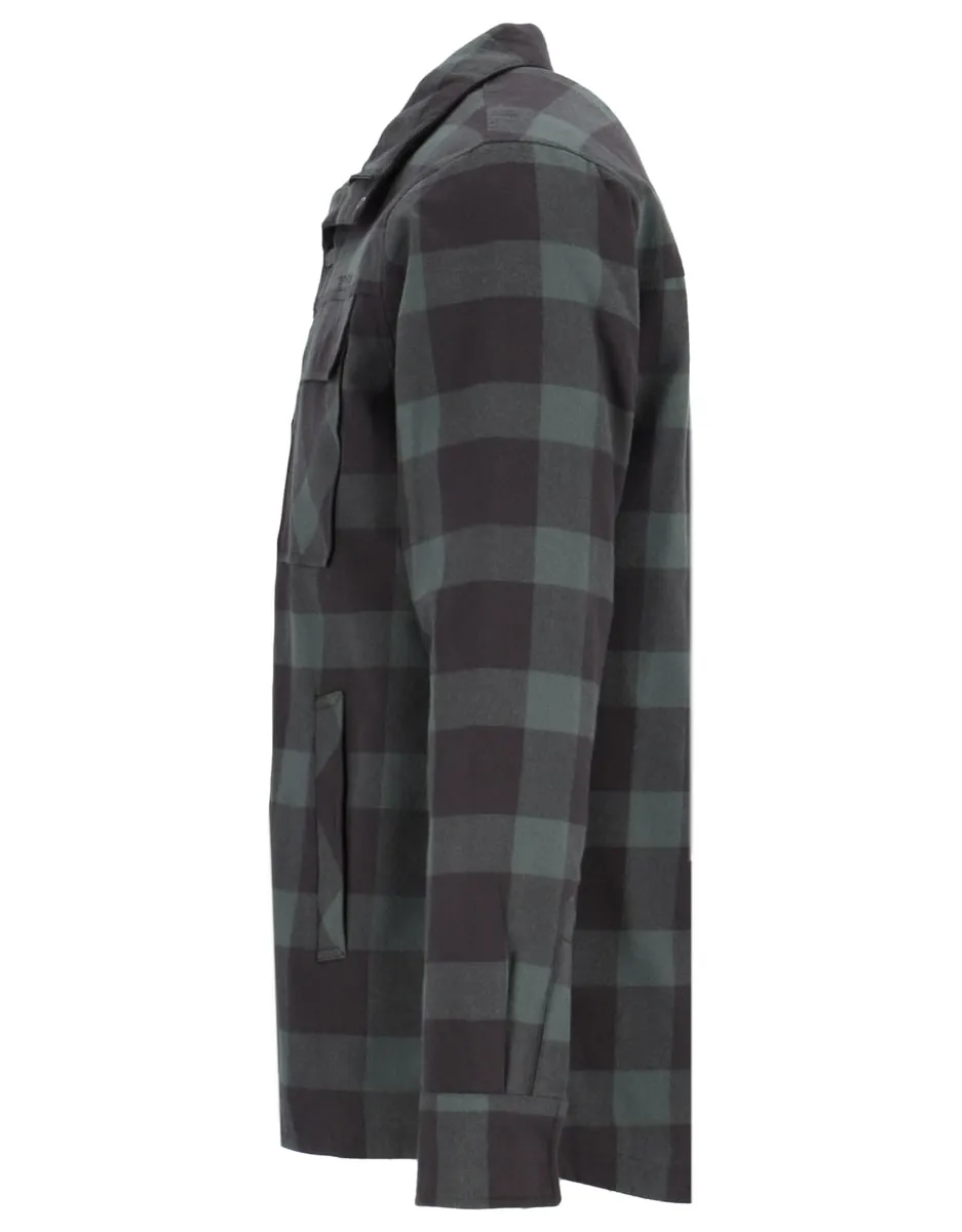 Twentyfour Finse Flannel Jakke H Mellomgrønn