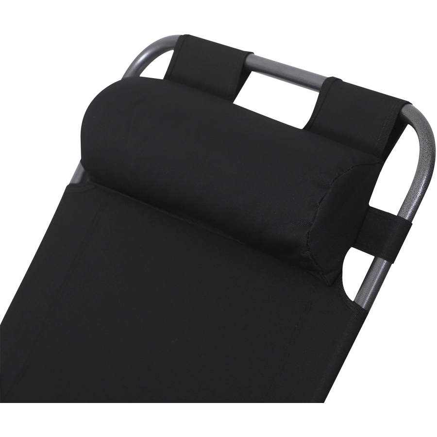Outsunny Gartenliege mit faltbarem Design schwarz