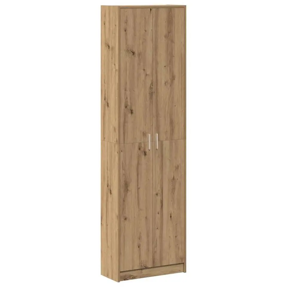 vidaXL - 2-deurs Kledingkast met planken - Hout - Artisan eiken - 55x25x189 cm