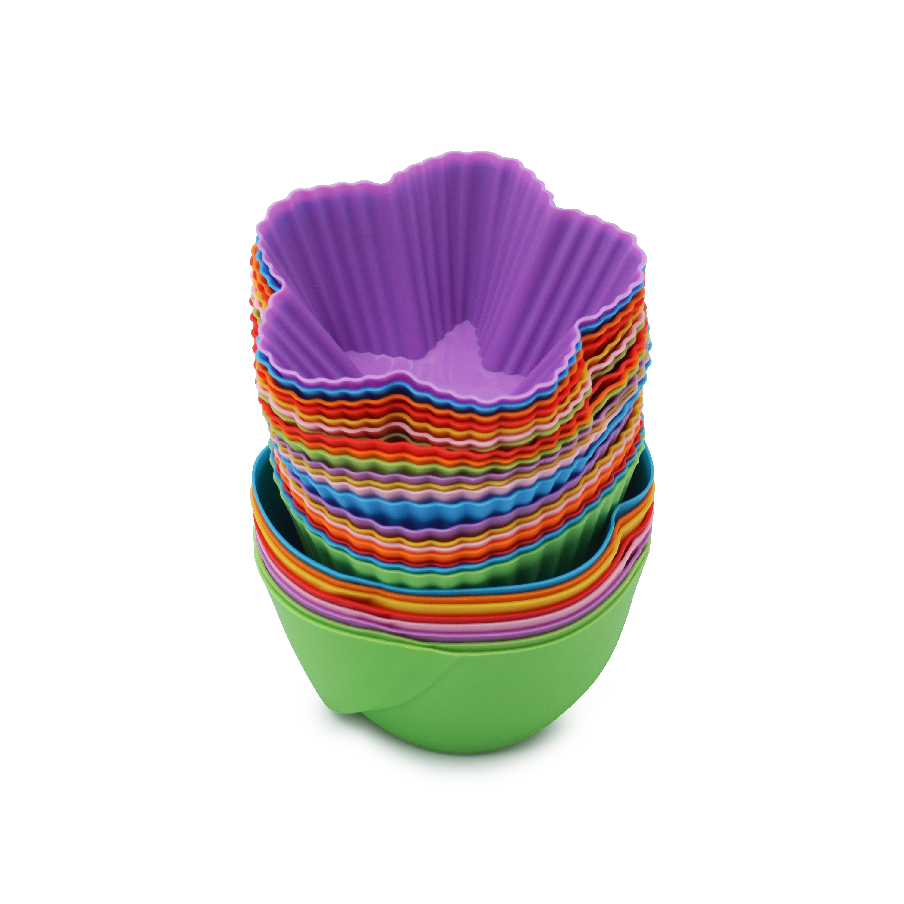 (28er Set) Silikon Cupcake Förmchen Muffin Form Backform - Bunt