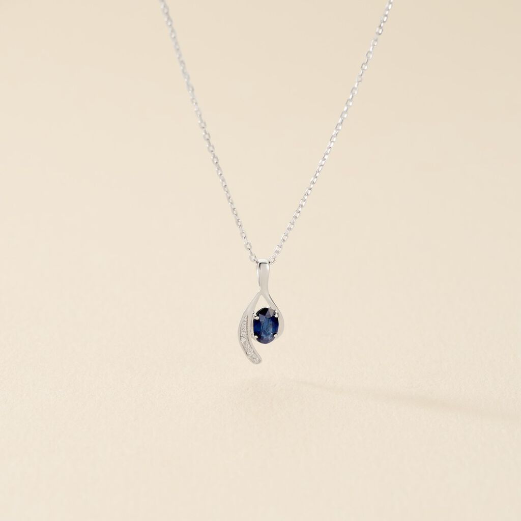 Collier Emotion Or Blanc Saphir Diamant