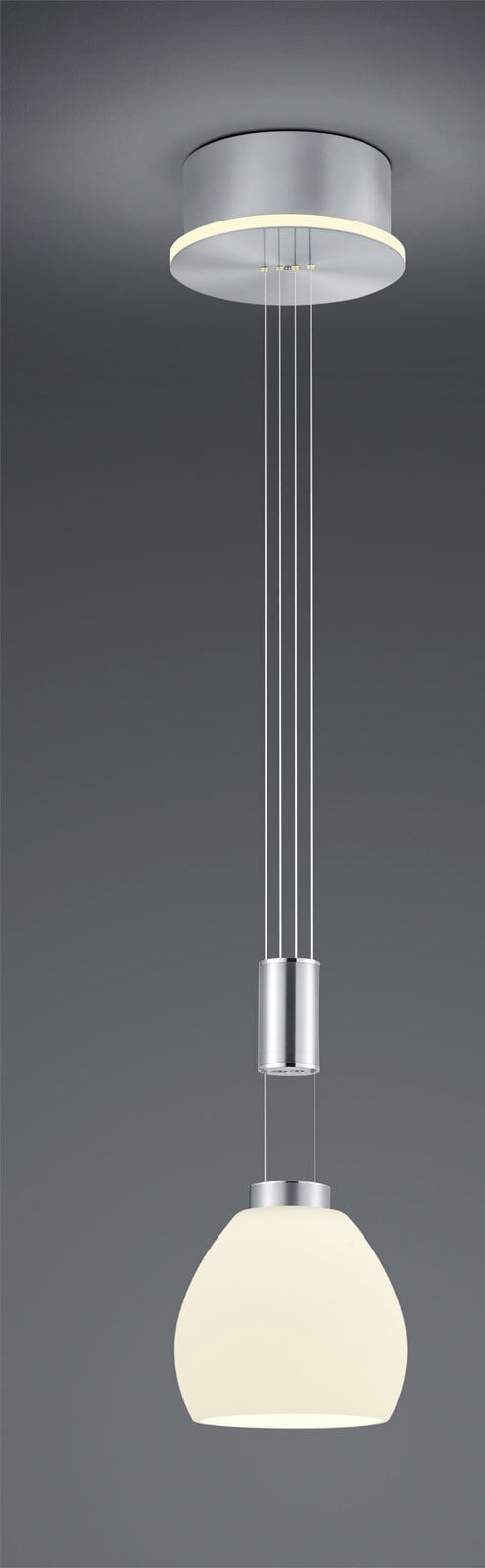 HELL LED Pendelleuchte SAM 13 cm nickelfarbig
