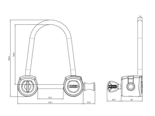 Abus Protectus 5000 XCL Kliklås, Bred