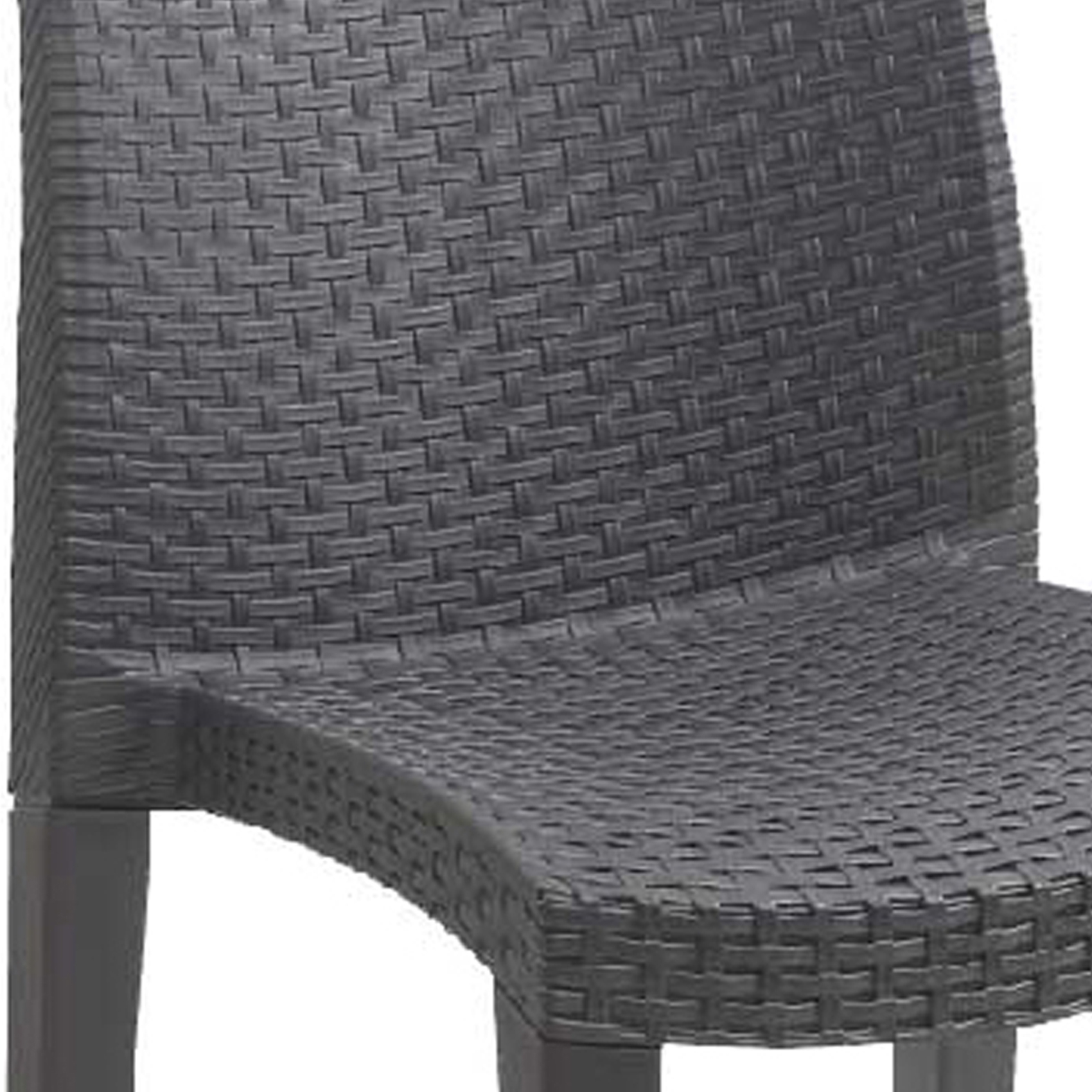 Lot de 4 fauteuils outdoor lady - effet rotin