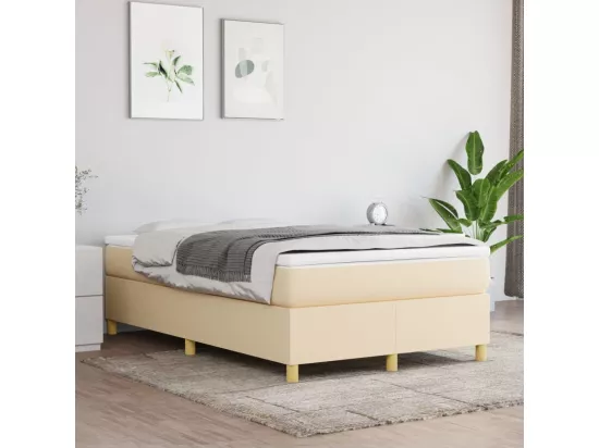 Sommier à lattes de lit Crème 120x200 cm Tissu