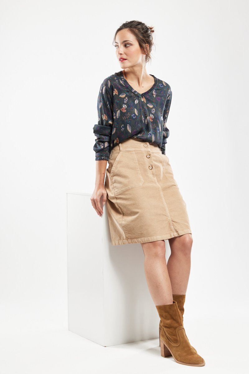 Blouse imprimée Nathalie - cupro