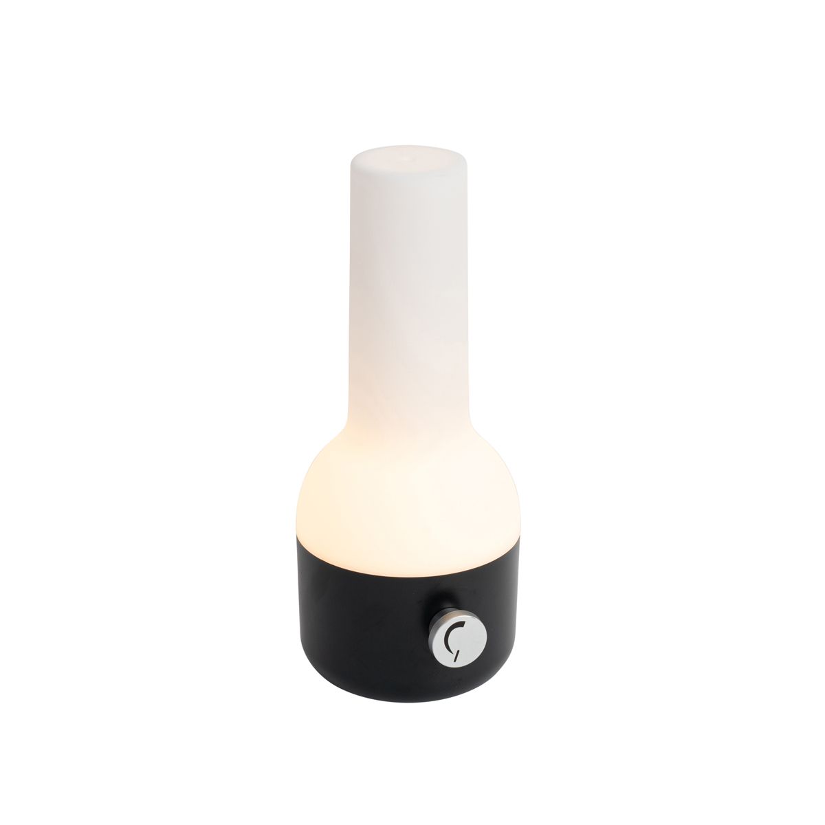 Set van 2 buiten tafellampen zwart met wit incl. LED oplaadbaar - Haard