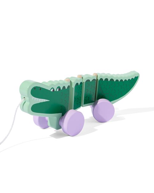 crocodile en bois à tirer