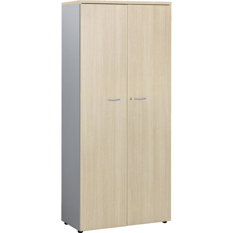 Armoire haute portes battantes H 200 x L 90 x P 45 cm Squadra