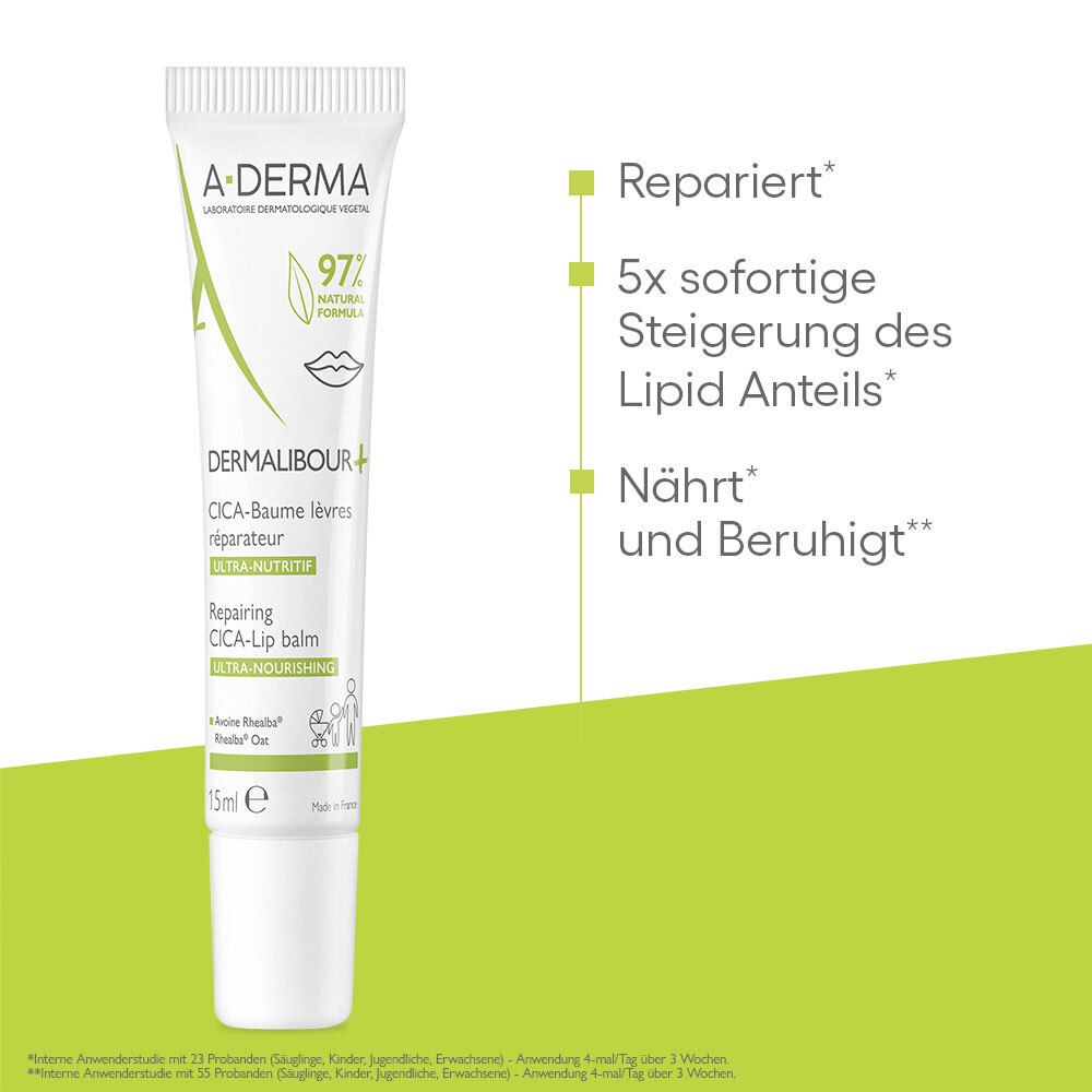A-DERMA Dermalibour+ CICA Lippenbalsam