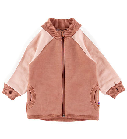 Joha Cardigan - Wolle - Rosa/Braun