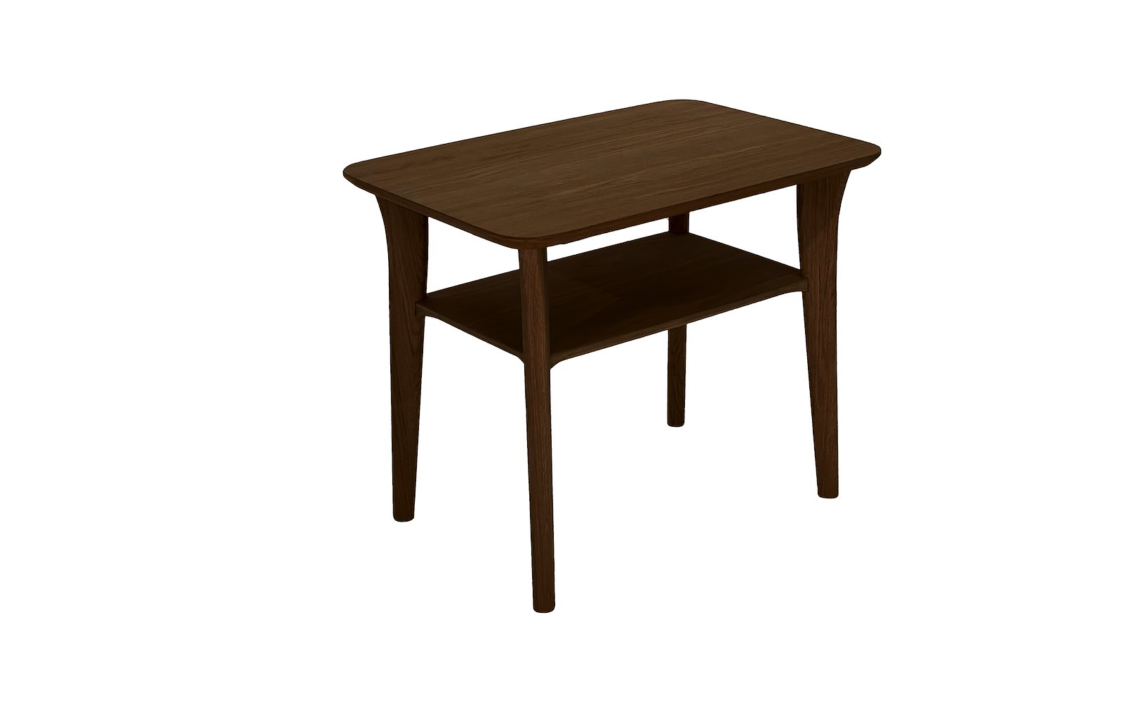 Ada bord Moccapigmentert lakkert eikefinér. 65x45 cm.