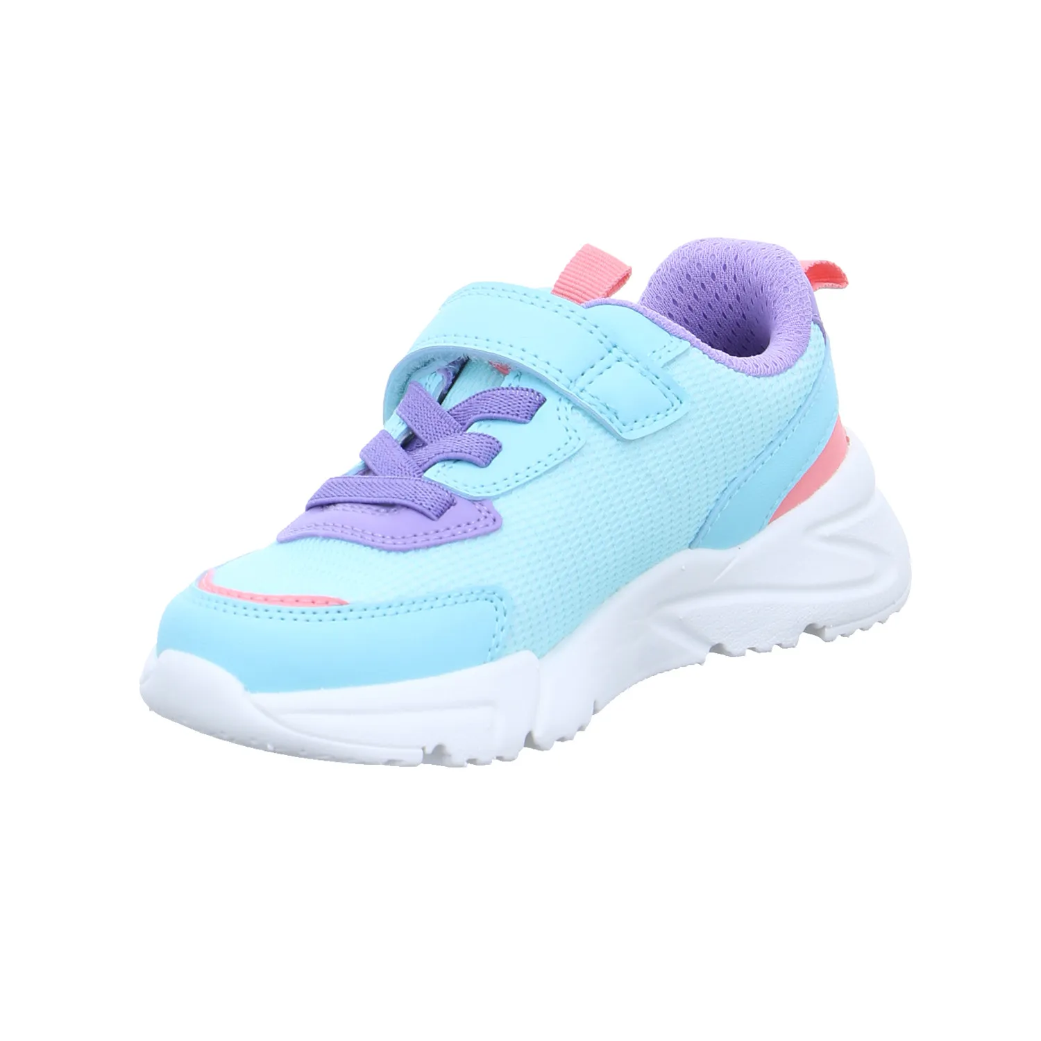 GEOX Kleinkinder-Halbschuh Klett Türkis Textil  Sneaker