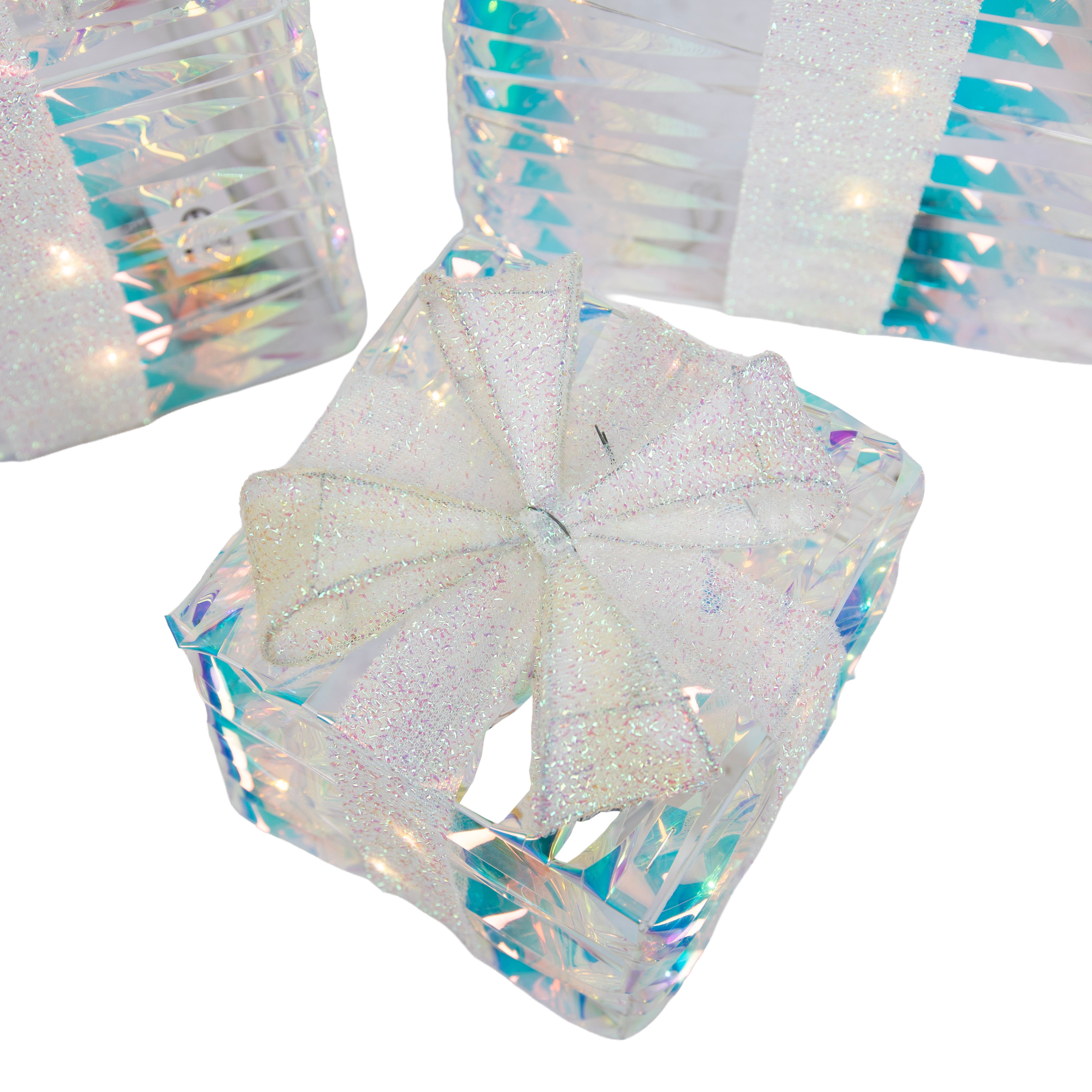 Set van 3 kerst regenboog cadeaus incl. LED - Niji
