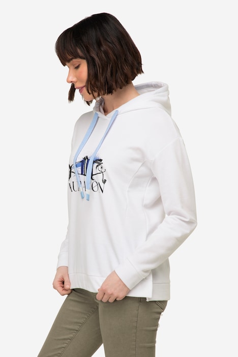 Hoodie, Fisch Motiv, Kapuze, Langarm