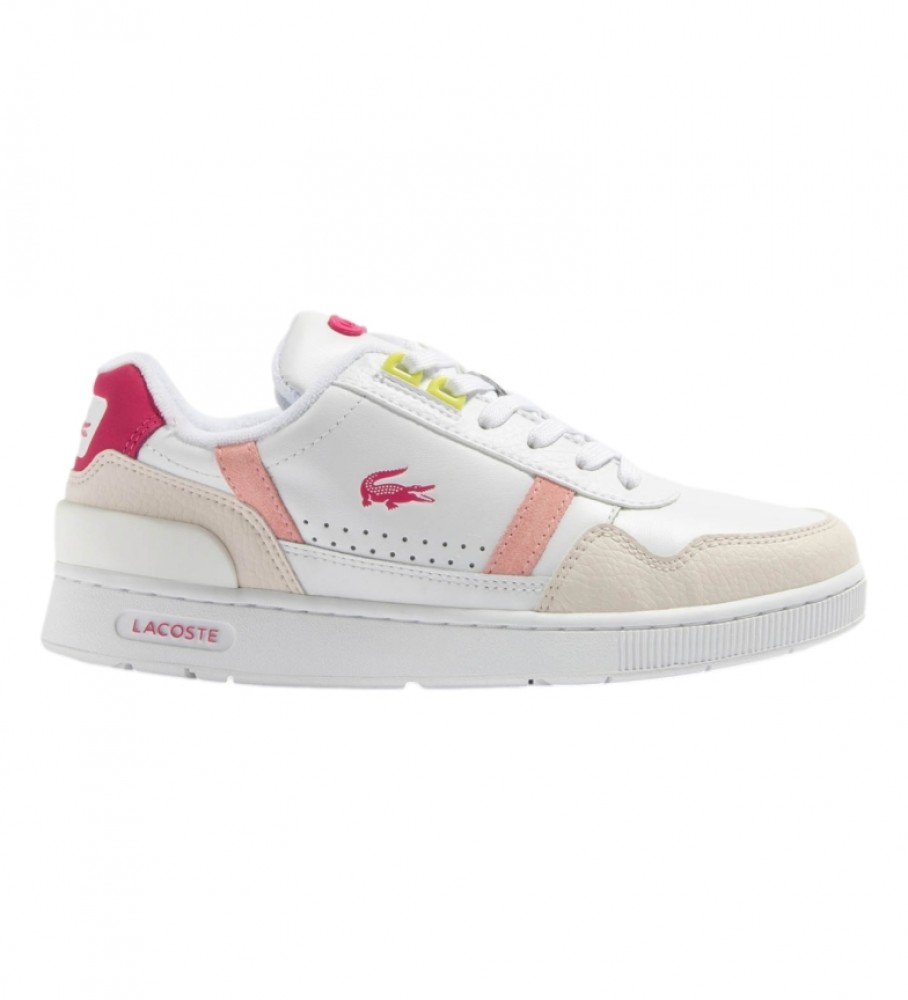Tênis Lacoste T-Clip de couro branco