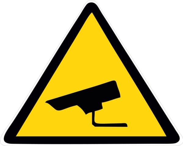 Nenurodyta_V Sticker Surveillance Camera 159X199mm