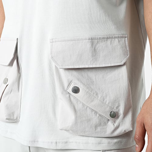 Ensemble Tee Shirt Et Pantalon Cargo LL604 Gris