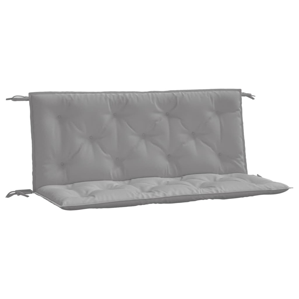 Coussins de banc de jardin 2 pcs gris 120x50x7 cm tissu oxford