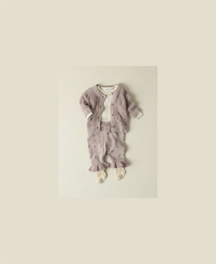 Lil' Atelier NBFEMLEN KNIT PANT LIL Shadow gray