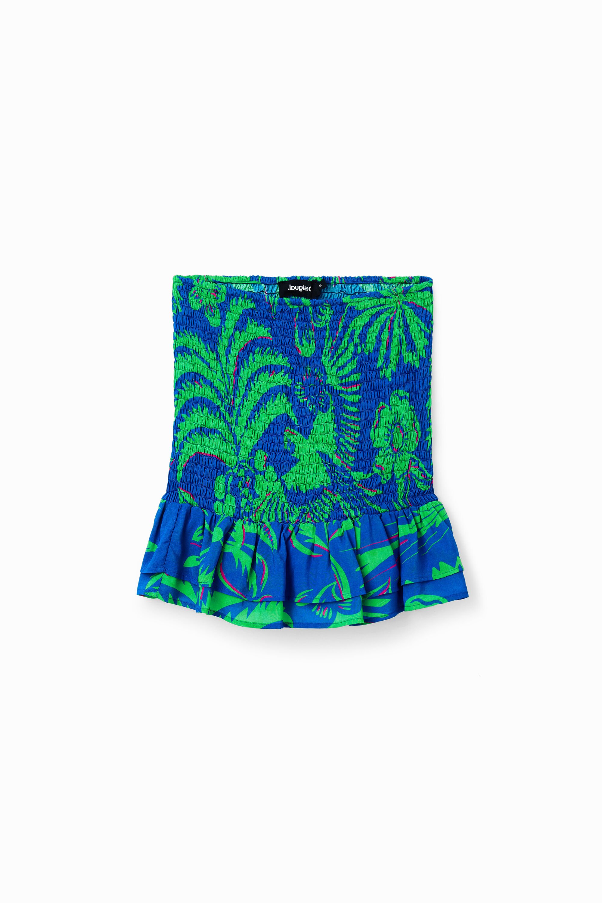 Mini-jupe ajustée tropicale