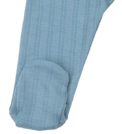 Joha Leggings m. Fuß - Wolle/Seide - Matt Blau
