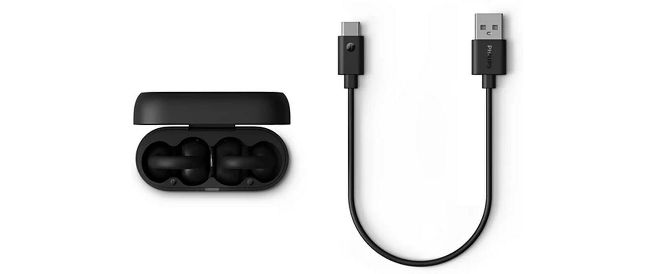 Open-Ear-Kopfhörer TAQ2000BK/00 SchwarzOpen-Ear True Wireless Kopfhörer mit klarem Sound und hohem Tragekomfort