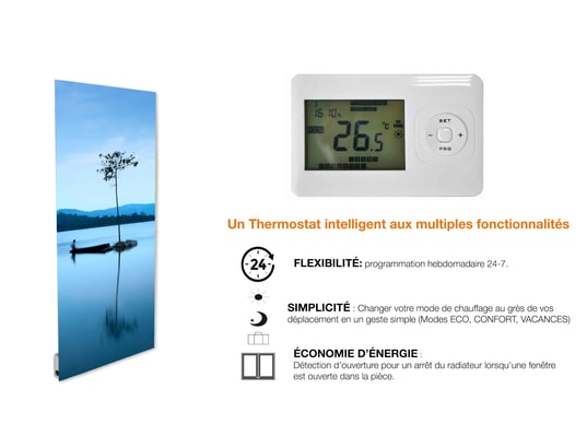 ILO - Radiateur rayonnant / radiateur électrique rayonnant mural / 750w / +28 motifs...