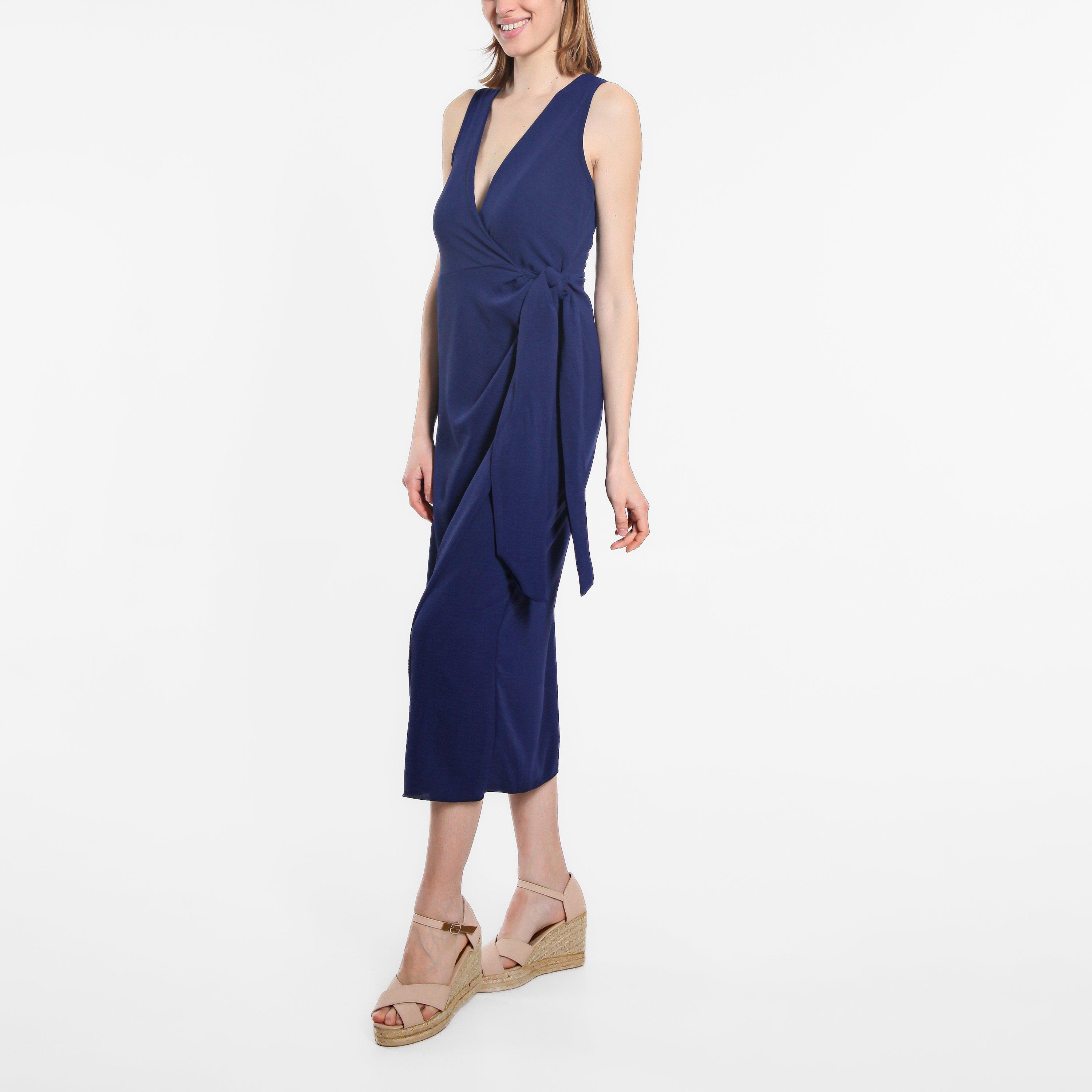 Be You Sleeveless Sleeveless Wrap Dress