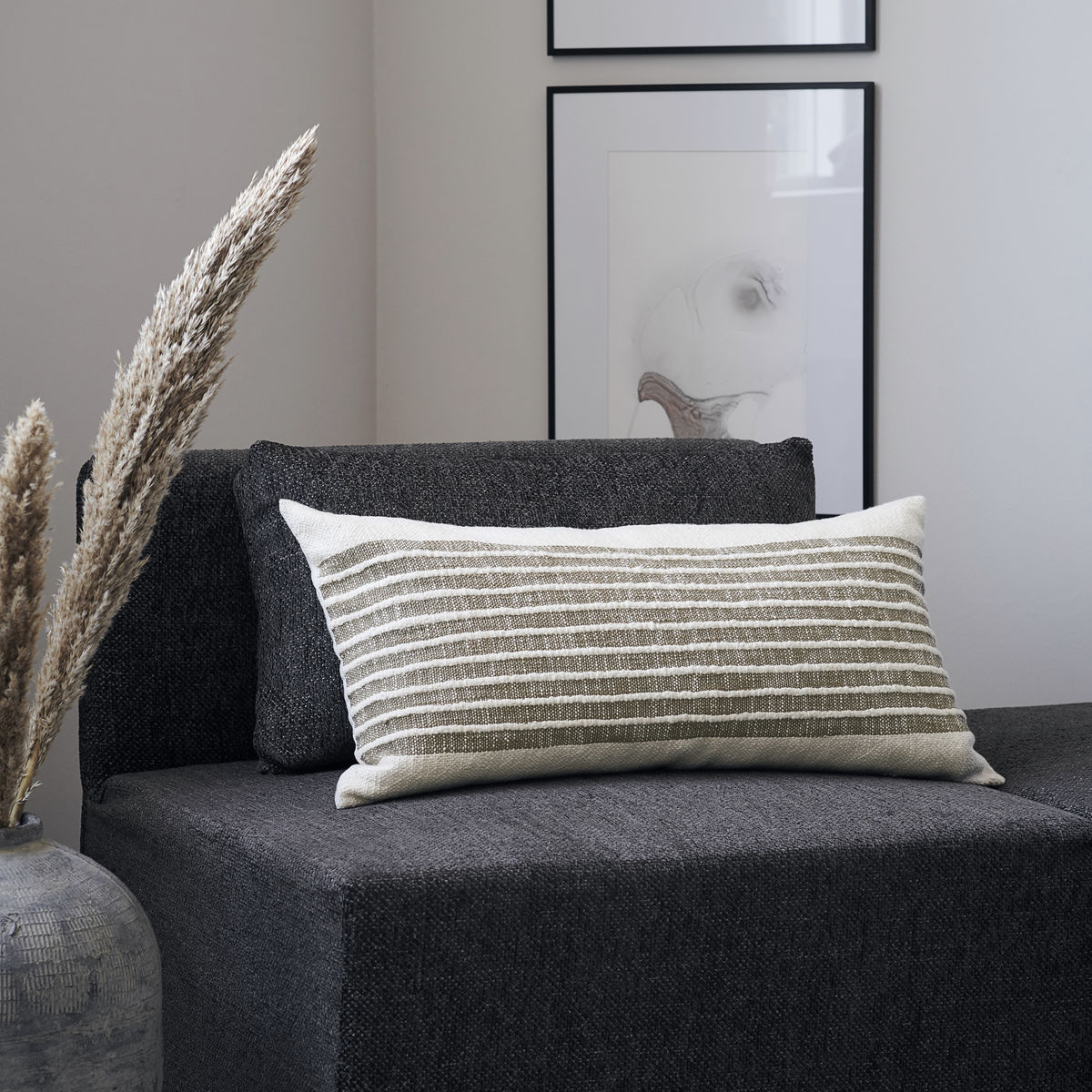House Doctor kussen Yarn mosterd 203530023