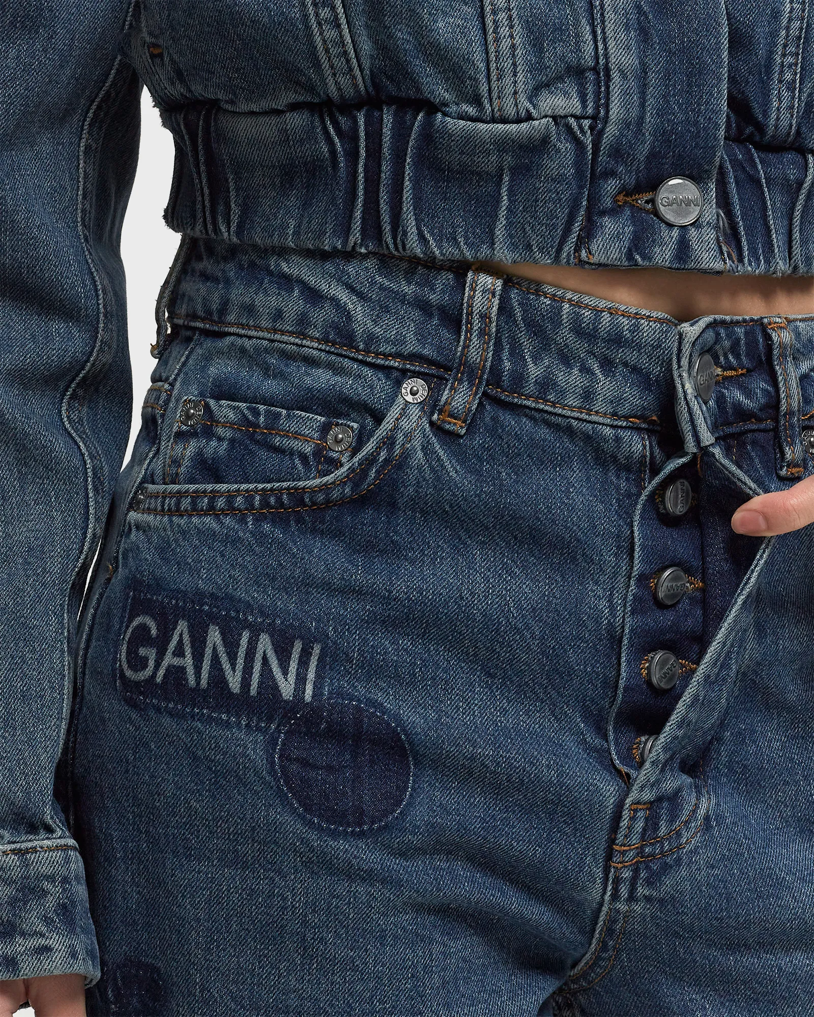 Ganni Patch Denim Izey