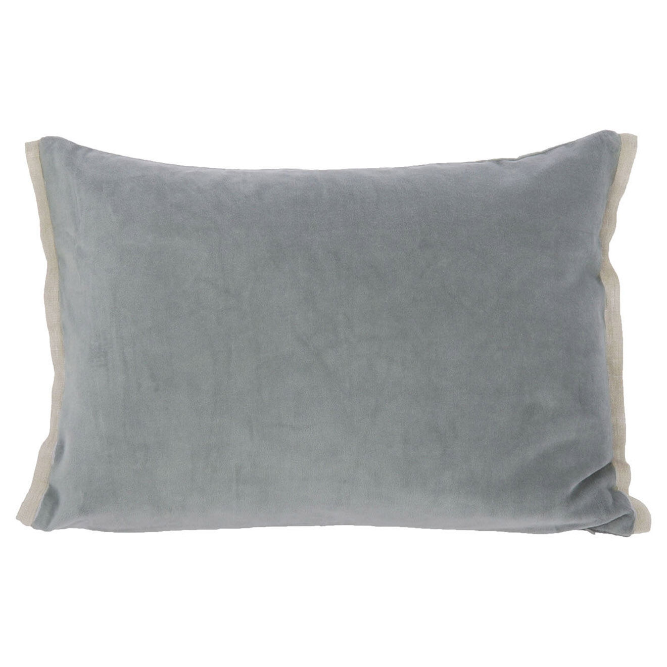 En Fil d'Indienne Housse de coussin Medicis velours souris - 40x55 cm