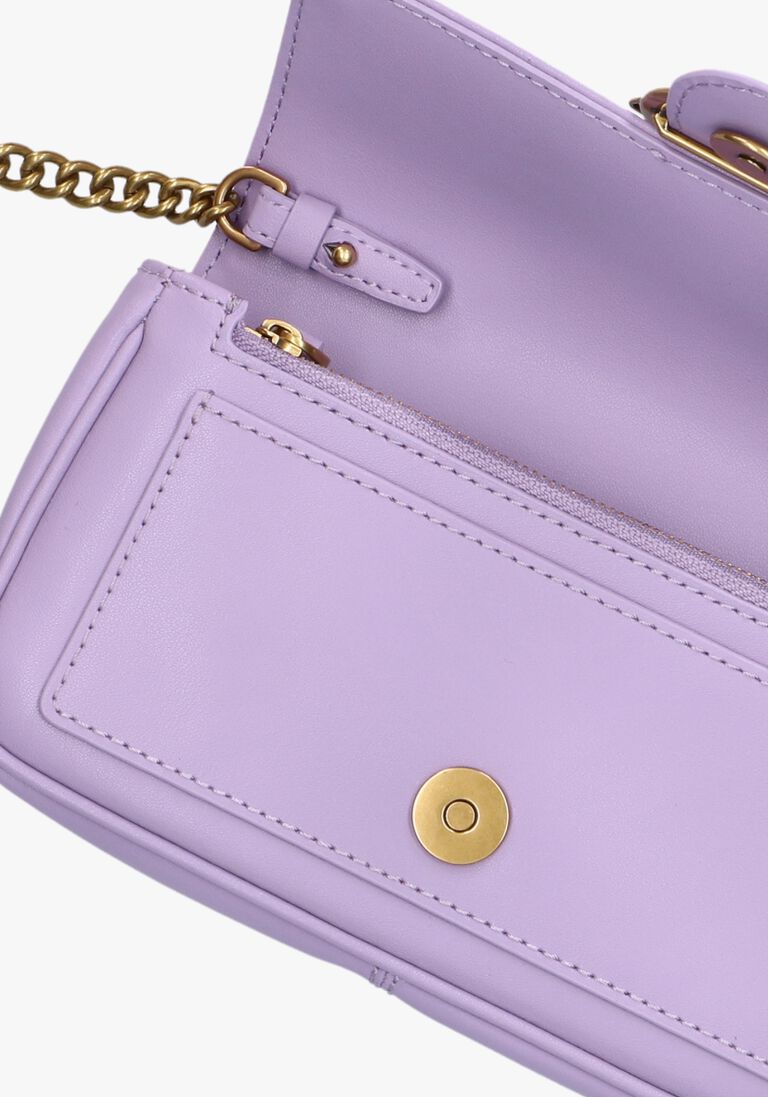PINKO paarse pinko schoudertas love one pocket