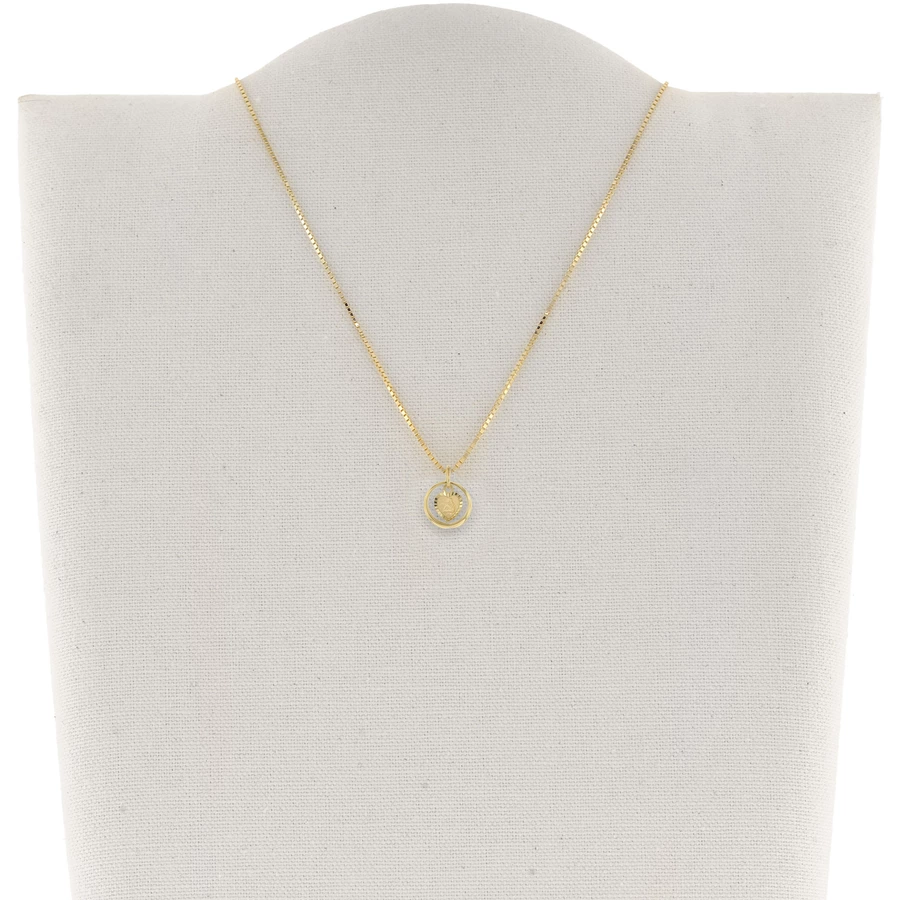 trendor Taufring mit Amorherz Gold 585 an goldplattierter Silberkette gold