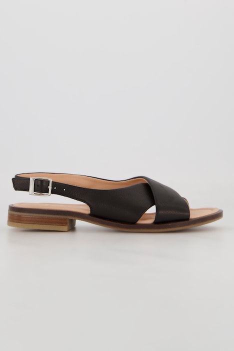 Ledersandalen, elastische Fersenriemen, Weite H