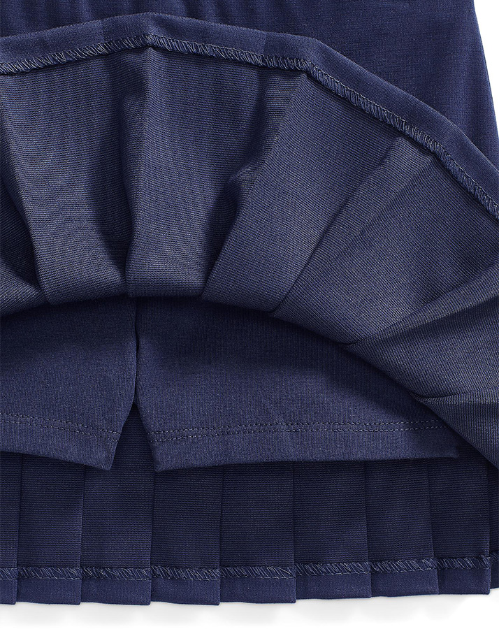Falten-Rock PLEATED PONTE in french navy