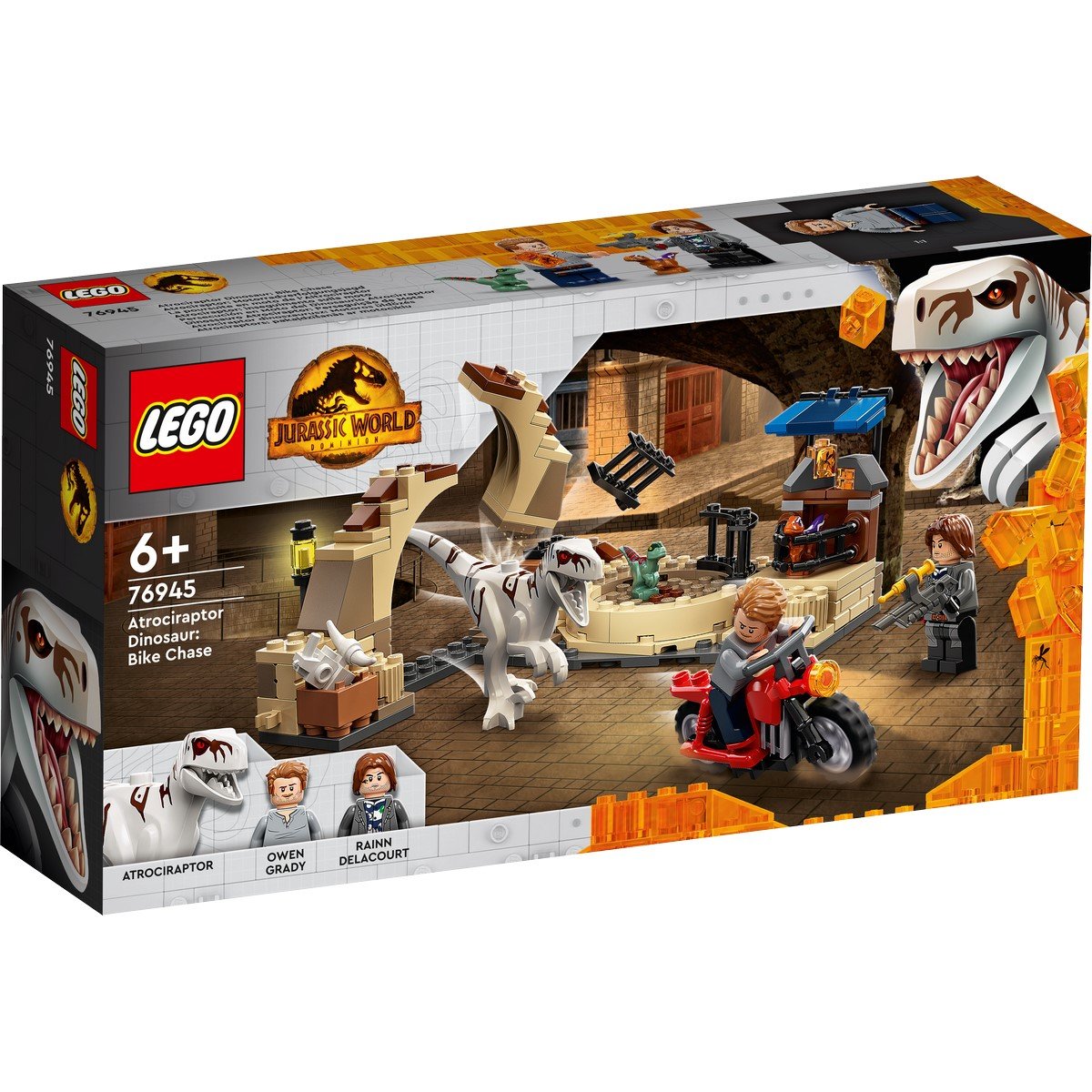 Poursuite en moto de l’Atrociraptor LEGO Jurassic World 76945