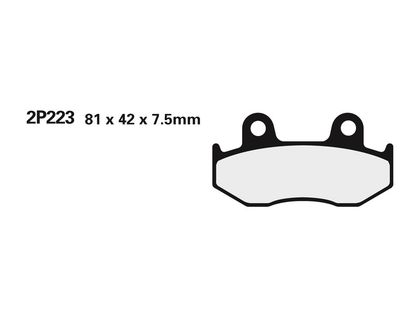 Plaquettes de freins Nissin route /Off-Road métal fritté - 2P-223STMX