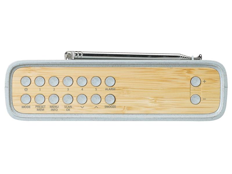 Lenco DAB  Radio PDR-046 Bambus/Weiss DAB  Radio mit Bluetooth