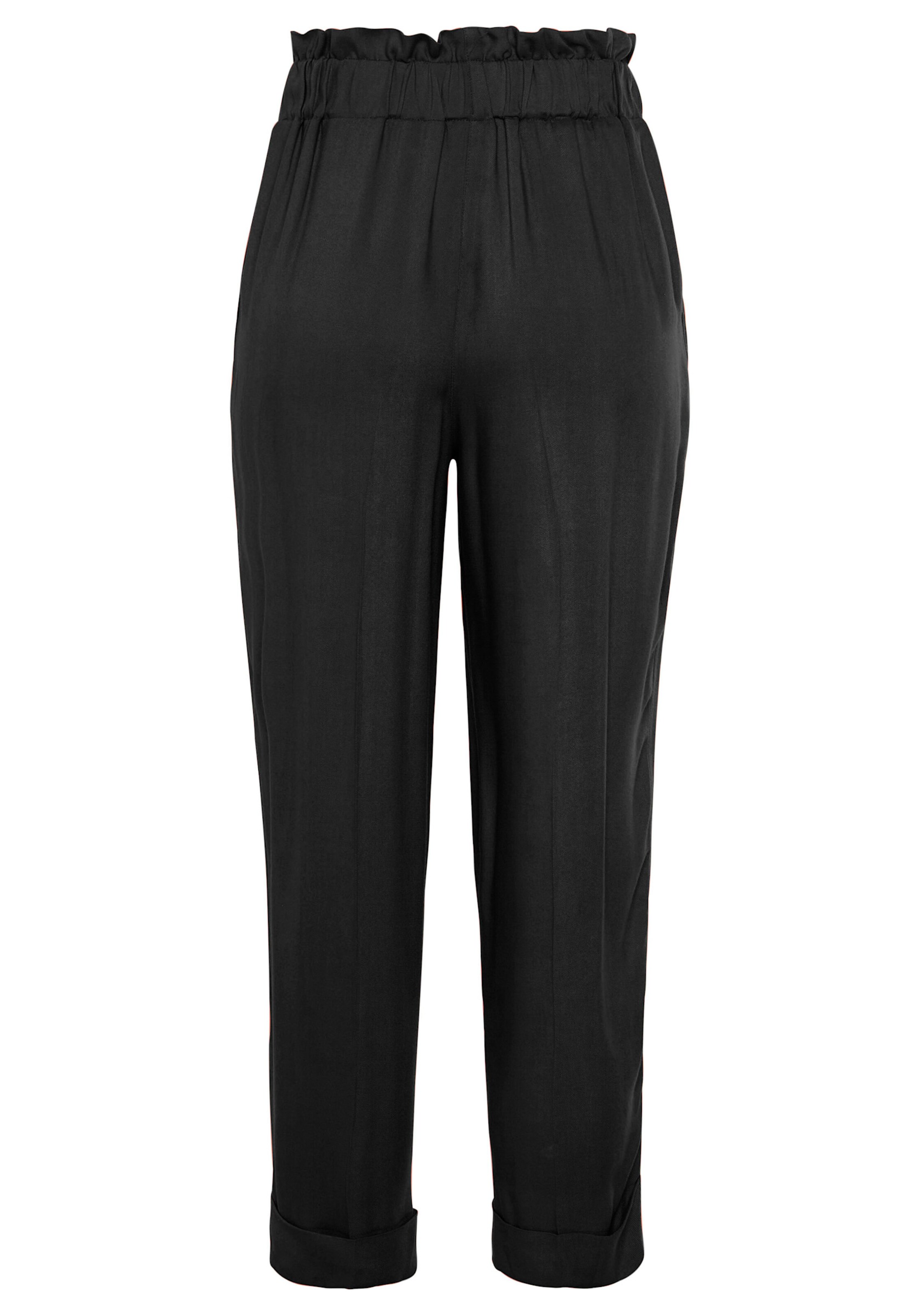 LASCANA Paperbag-Hose in schwarz