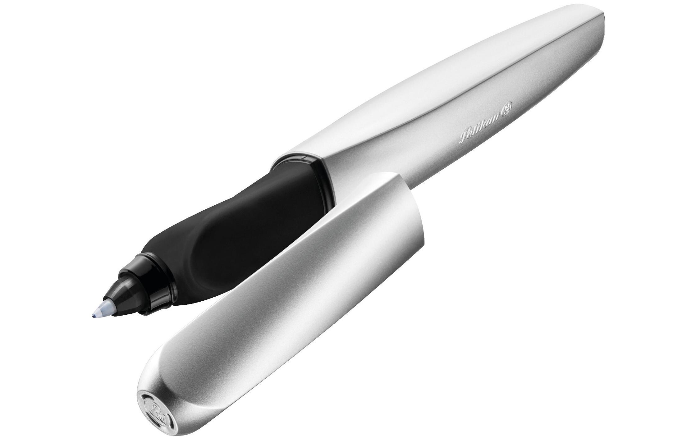 Rollerball Twist R457 Silber, Rechts/LinkshänderRoller mit löschbarer blauer Tinte