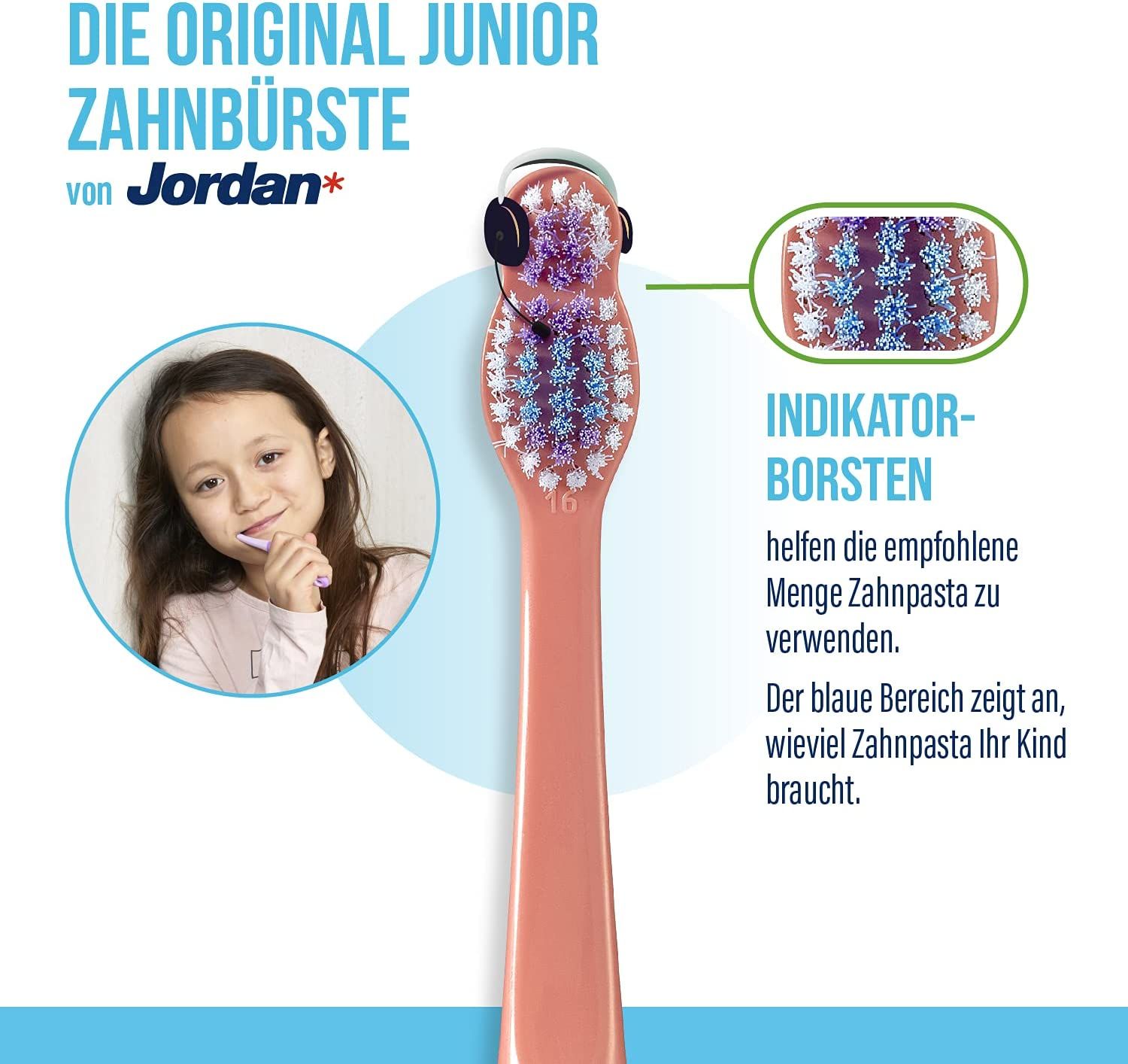 Jordan | Step 3 Zahnbürste Kinder | Kinder zahnbürste für 6-9 Jahre | Weiche Borsten