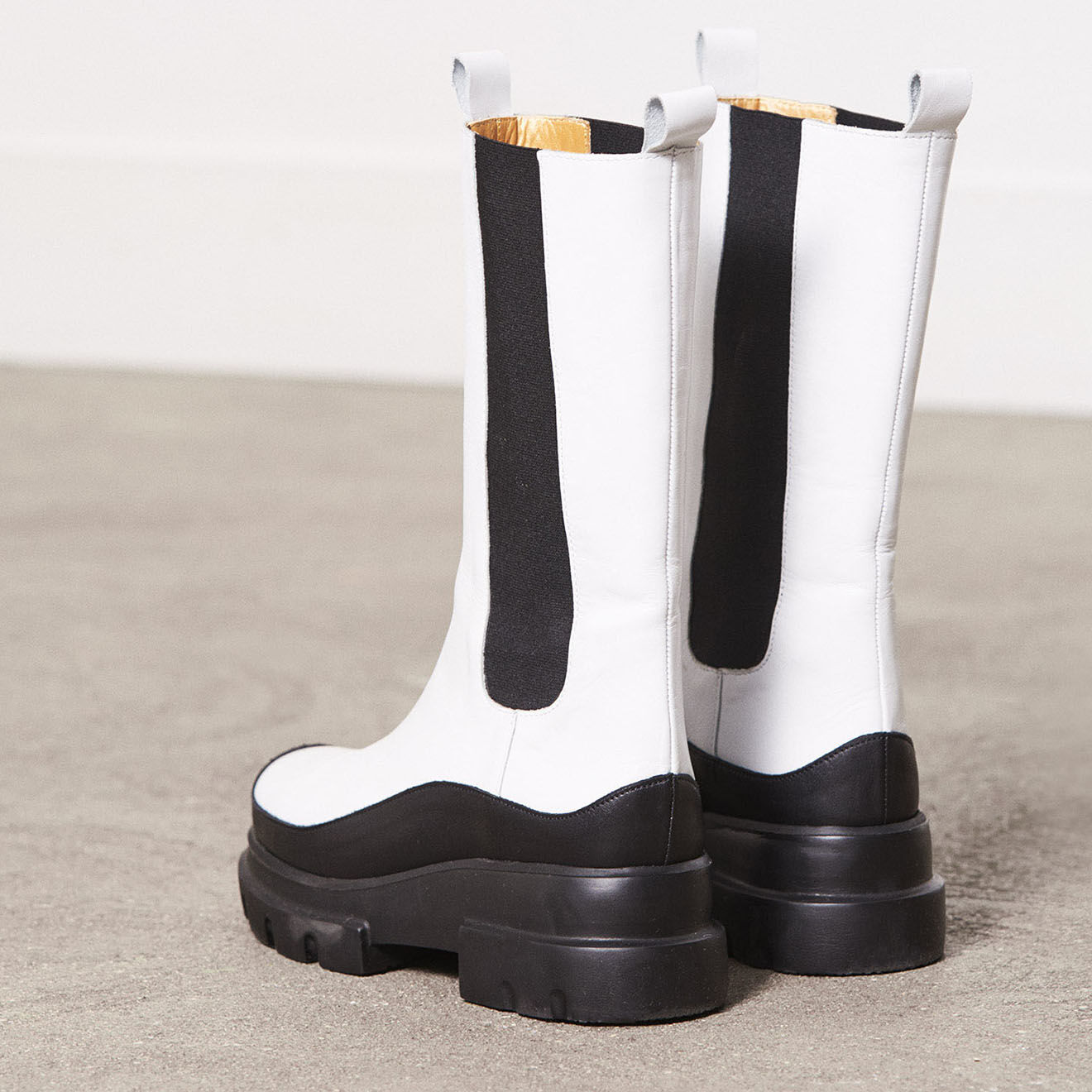 Mellow Yellow Chelsea boots en Cuir Axel blanches