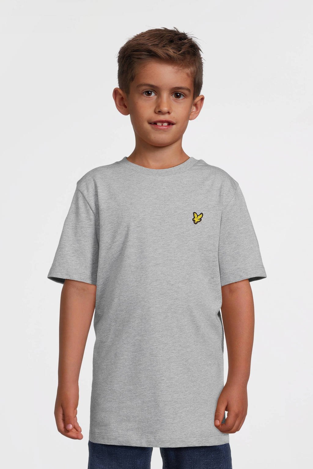 Lyle & Scott gemêleerd T-shirt grijs