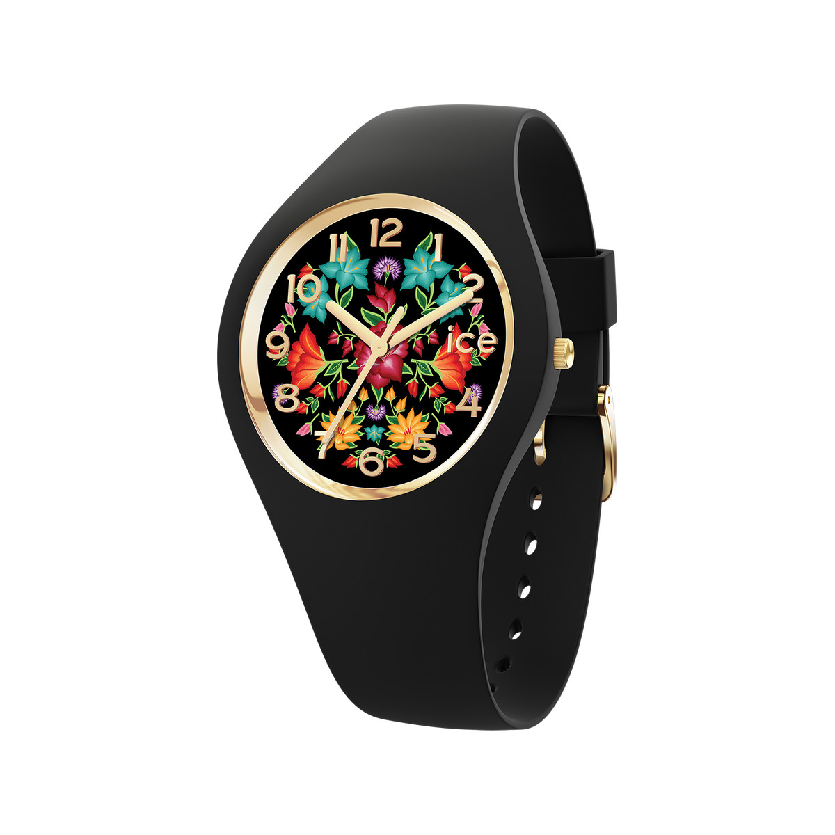 Montre ICE WATCH ice flower femme bracelet silicone noir