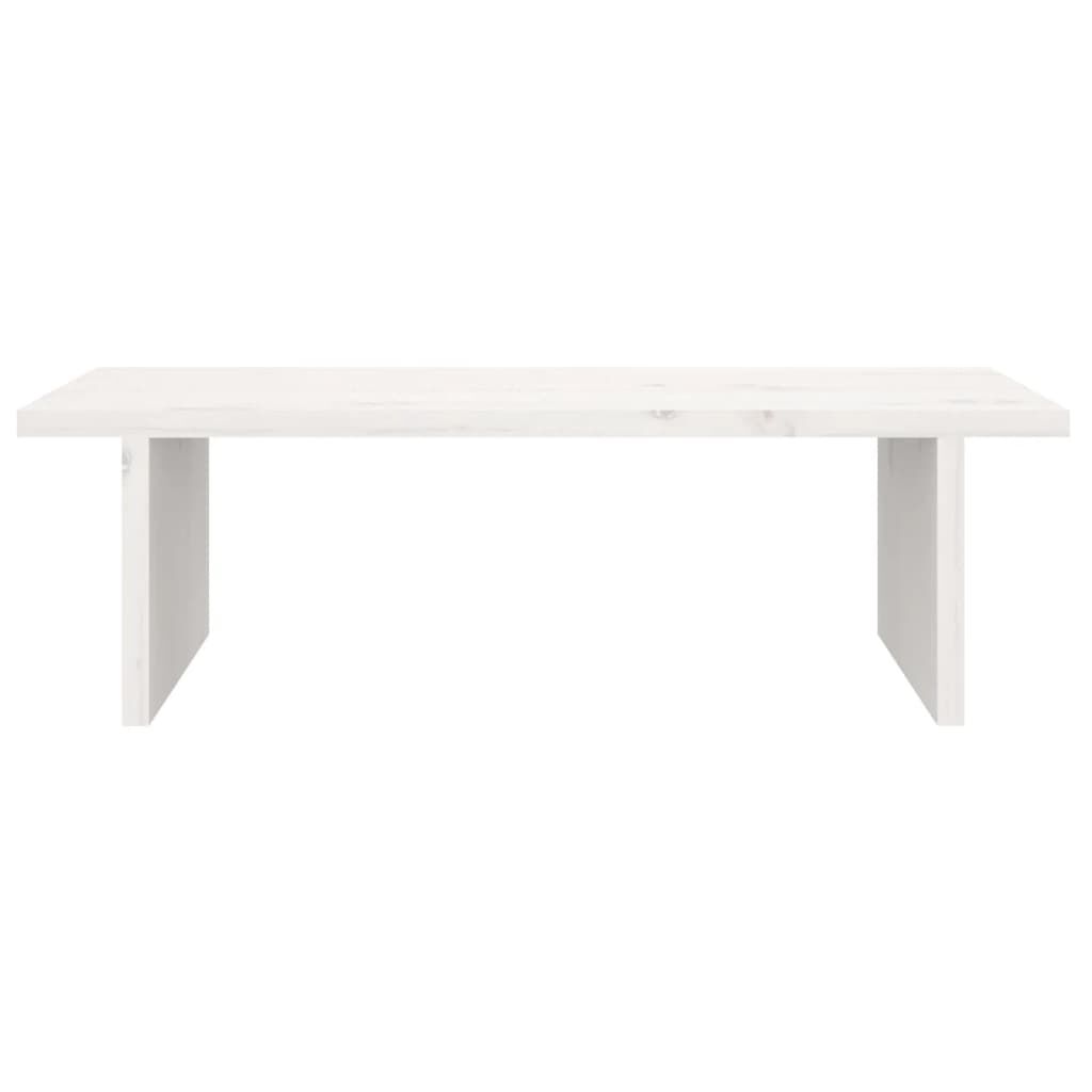 vidaXL Monitorstandaard 50x27x15 cm massief grenenhout wit