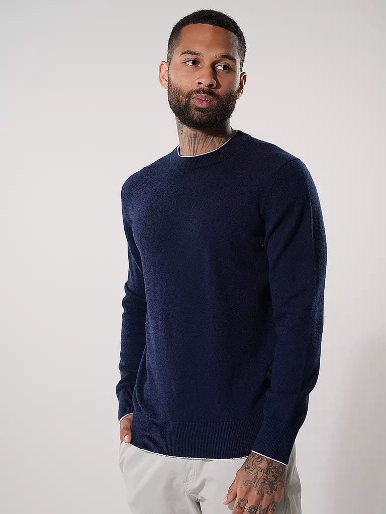 ELEVENTY Kaschmirpullover dunkelblau